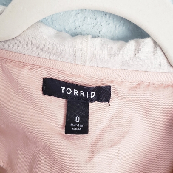 Torrid Pink Twill Jersey Sleeve Anorak Jacket - Picture 6 of 8